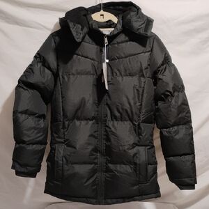 NWT Bleu Osprey Black Puffer Jacket W Removable Hood Sz.S